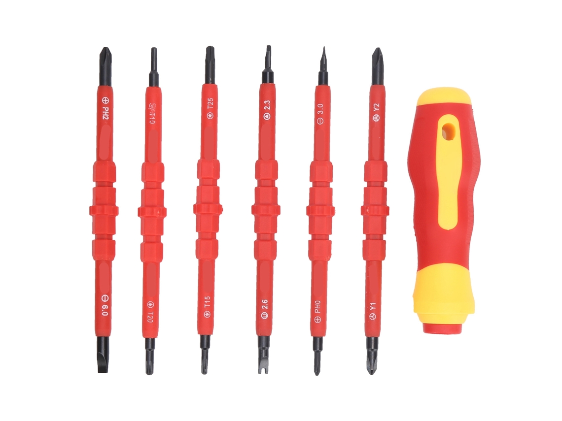 Kit De Chave De Fenda Isolada 500v Ferramenta Elétrica Profissional Para Eletricistas