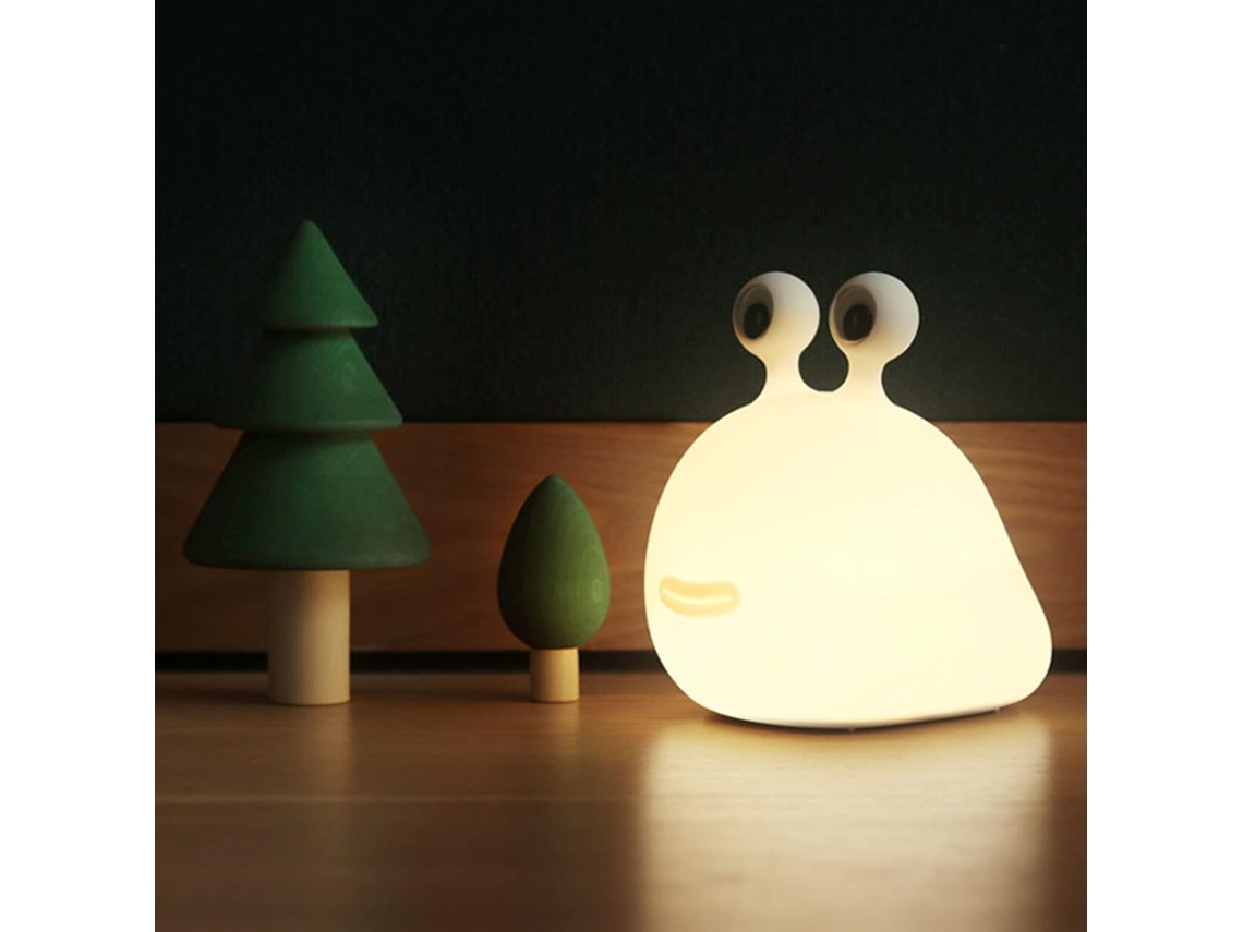 Night Light Fofa Em Formato Lesma, Feita Silicone Macio,