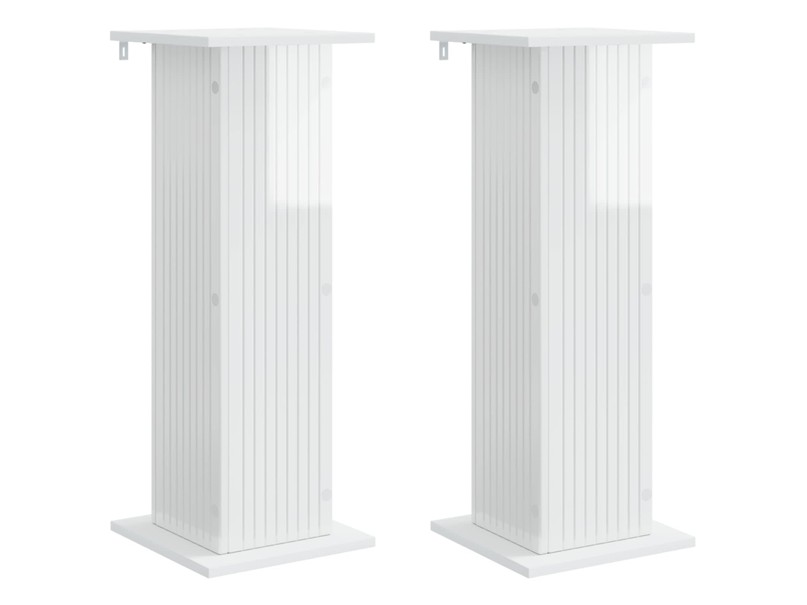 Conjunto 2 Suporte Moderno Para Plantas Vidaxl Branco Derivados De Madeira (30,5 X 30 X 80,5 Cm)