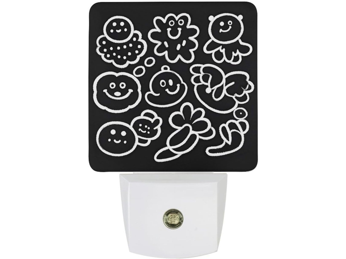 Luzes Noturnas Led Com Sensor, Luz Noturna Branca E Quente, Preto E Branco