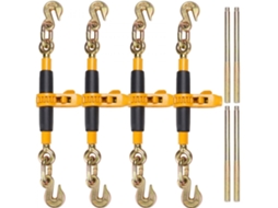 Conjunto De Tensores De Cadenas 0,8 0,9 Cm 3220 Kg G80 Com Ganchos E Design Antideslizante Tekmaquinas