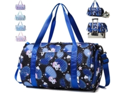 Mala esportiva impermeável 25l para crianças com compartimento para sapatos e bolso impermeável AQUAFORGE (azul escuro)