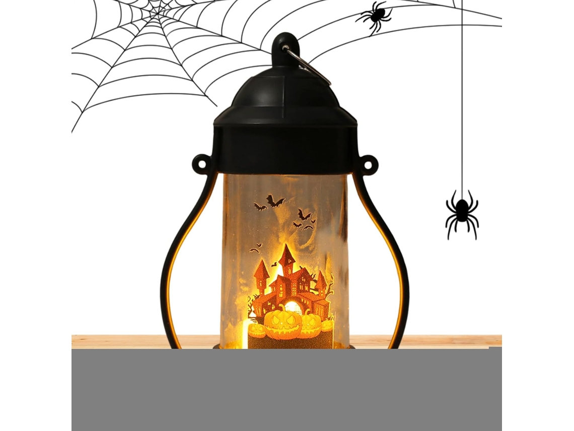 Luminária De Halloween Em Formato De Caveira, Estilo Lanterna Decorativa |