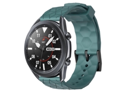 Pulseira De Silicone De Cor Sólida Com Estampa De Futebol Para Samsung Galaxy Watch3 (45 Mm E 22 Mm).