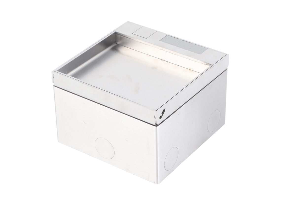 Laxiscreed Caixa De Tomada Dupla Em Aço Inox Para Secretárias E Pisos, 250v 4000w, Resistente E Durável