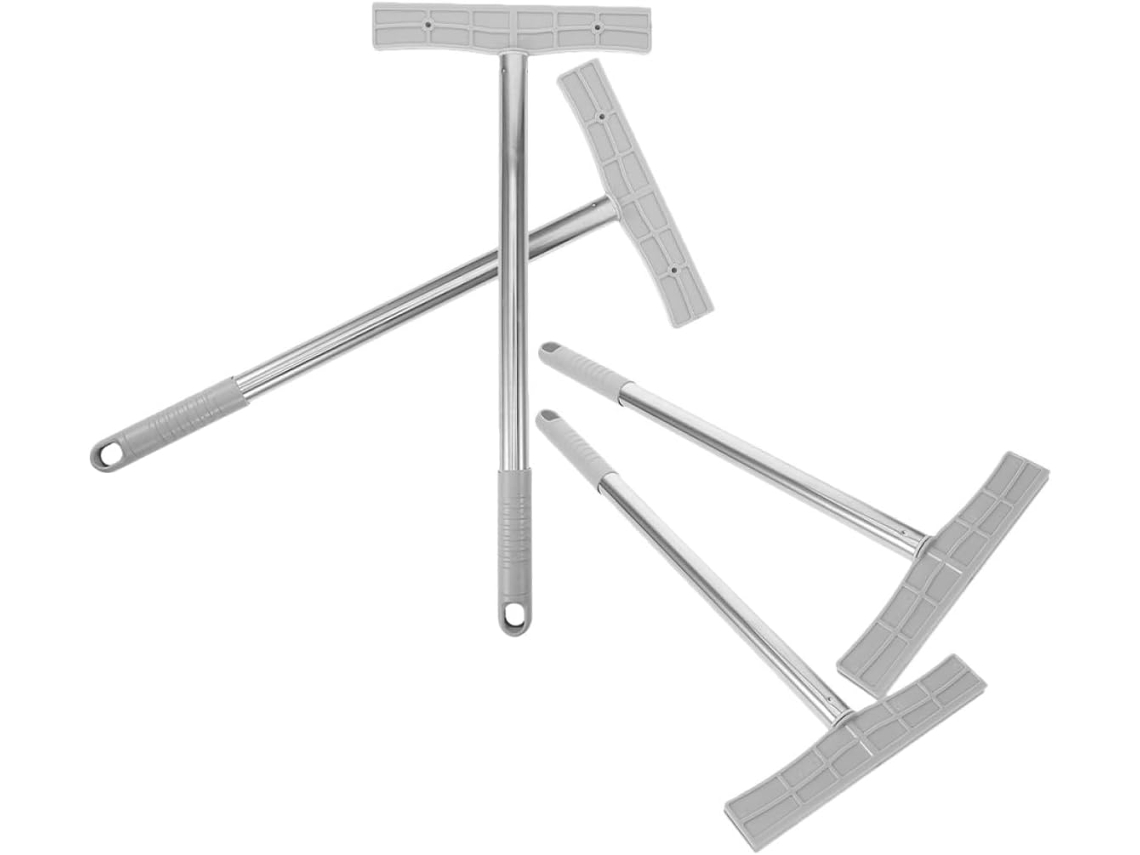 Conjunto de 4 Suportes Portáteis para Placas Healeved em Aço Inoxidável, 40 Cm, 4, Hastes Sinalização Eventos,