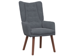 Conjunto 1 Poltrona Vidaxl Cinzento Veludo (63 X 67 X 94 Cm)