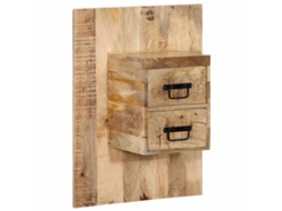 Bedside Cabinet, Bedside Cabinets Vidaxl Marrom Madeira De Mangueira (60x32x80 Cm)