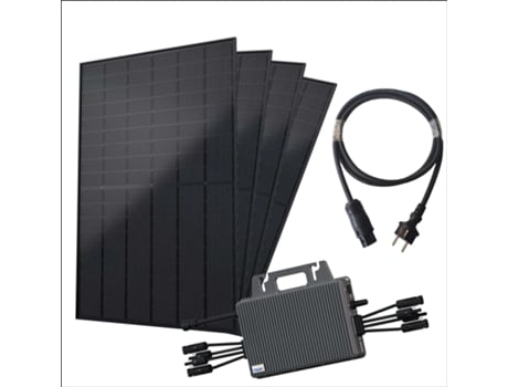Robinsun® Kit Solar 2000w Parede 4x 450 Wp Solar Fabrik Micro Inversor Tsun 2000w Fixação 5m Cabo