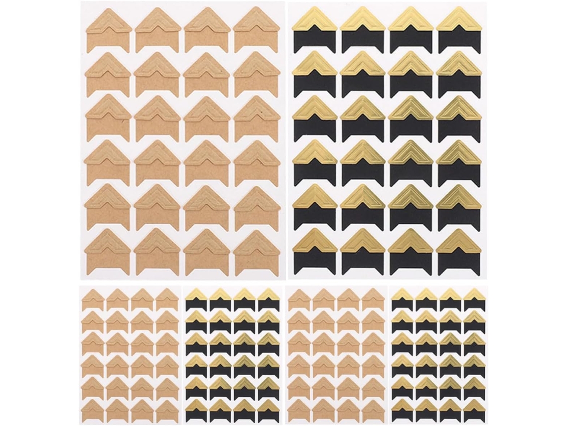 144 Peças Para Scrapbooking - Didiseaon Autocolantes Ângulo Para Álbum De Fotos Fotos, Scrapbooking, Moedas