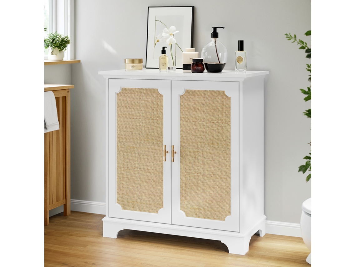 Aparador Buffet Adega Portas Rattan Hall Entrada VELTRIX