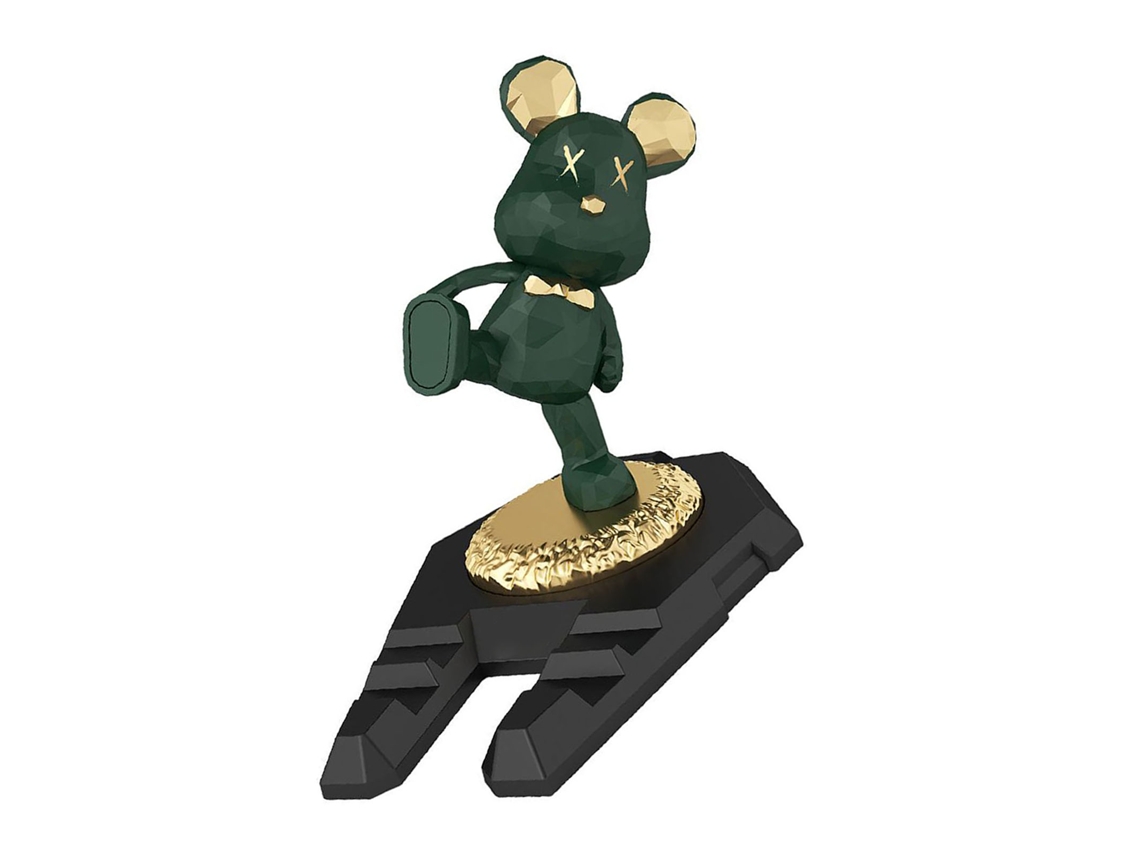 Suporte para Celular e Tablet, Urso Kung Fu, Inovador, Portátil, Multifuncional, Verde/Azul | S/MARCA
