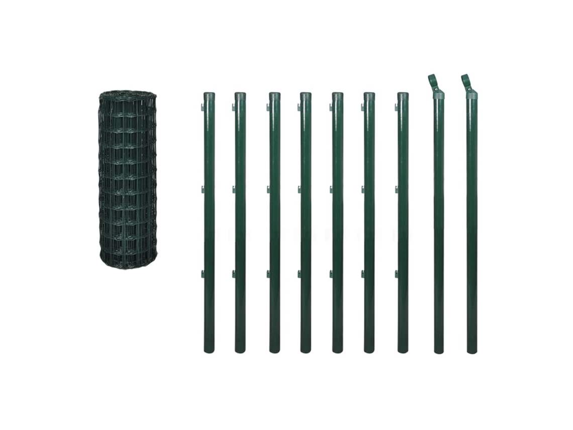 Euro Fence Set, Euro Fence Sets Vidaxl Verde Aço (n/a)