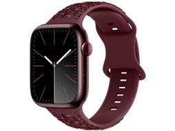 Bracelete Para Apple Watch 42/44/45/46/49mm Borgonha Cuich