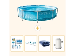 Intex Piscina Com Estrutura Redonda - 305x76 Cm - 5-peças S93