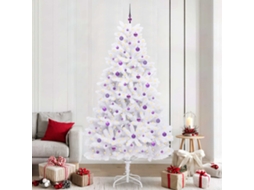 Vidaxl Árvore De Natal Articulada Artificial Branco 240 Cm Pvc E Aço