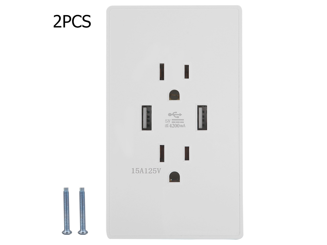 Painel Espelhado De Pc, Tomada Padrão Americano (125v 15a + Dc 5v 4200ma)