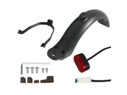 Para Acessórios Para Trotinete Elétrica Xiaomi M365, Guarda-lamas + Suporte + Luz Traseira, Cor: Preto Com Chave De Parafusos.