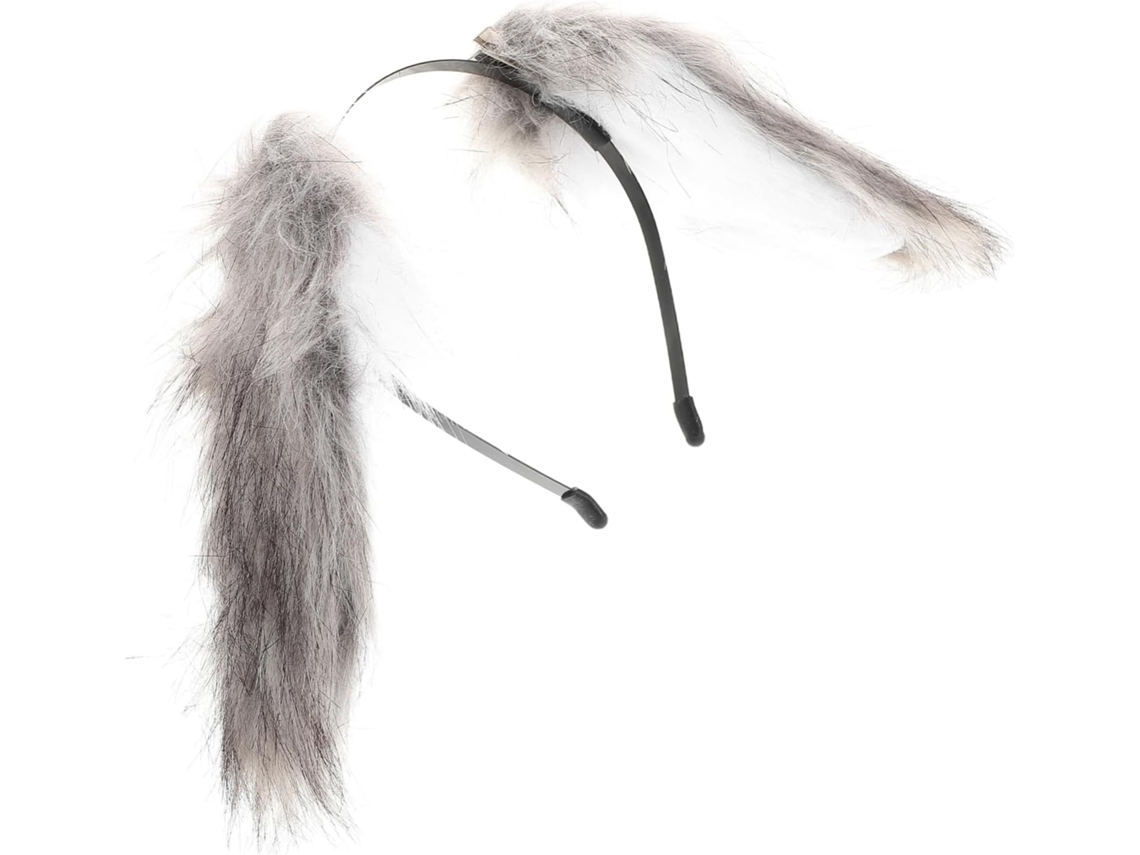 Tiara de orelhas de cachorrinho adulto, acessório peludo para fantasia de Halloween.