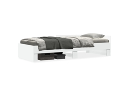 Bed Frame, Bed Frames Vidaxl Branco Madeira Processada (75 X 190 Cm)