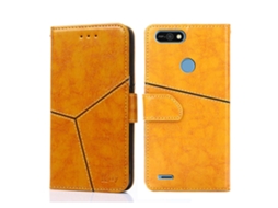 Capa De Couro Flip Horizontal Com Costura Geométrica Para Tecno Pop 2 / Pop 2f / Pop 2 Pro