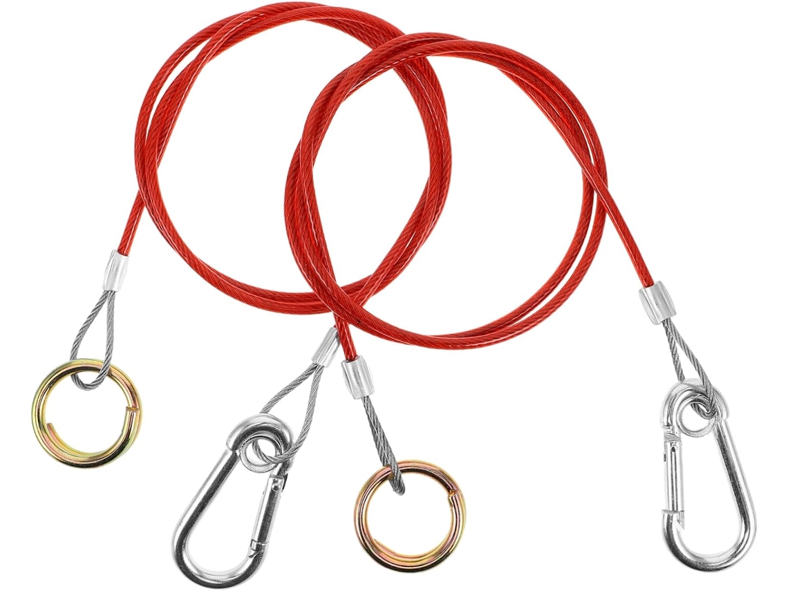 Cabo de Segurança Vermelho Para Reboque, 1 MX 3 Mm, Com Freio Elétrico, Acessório Para Construção.