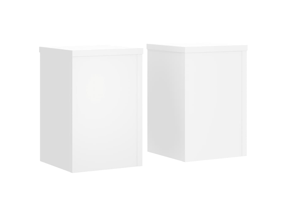 Plant Stand, Plant Stands Vidaxl Branco Madeira Processada (20 X 20 X 30 Cm)