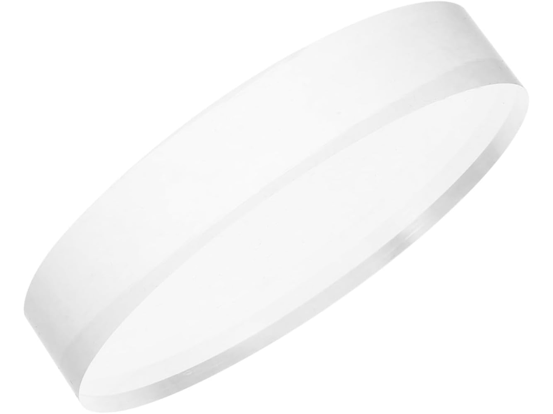 Suporte De Acrílico Transparente Redondo Nuobesty, 10x2 Cm, Para Joias E Cosméticos Base De Mesa Resistente, Suporte