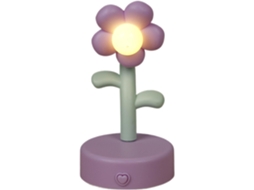 Charmosa luminária de mesa em formato de flor, ideal para iluminação ambiente.