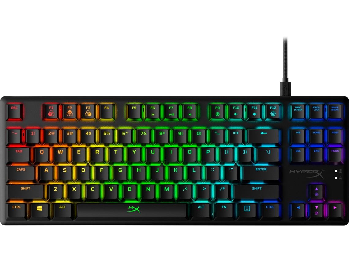 Teclado mecânico para jogos Hyperx Alloy Origins Core Hx Red Us Layout Inglês dos EUA Teclado USB Qwerty Uu. Preto HP