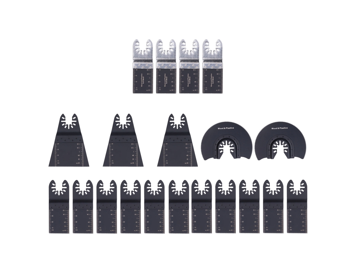 Kit De 20 Hojas De Sierra Oscilante De Liberación Rápida, Herramienta De Corte Universal Para Madera Y Metal
