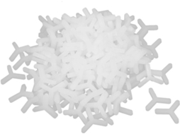 Espaçadores Plásticos Tipo Y para Azulejos de Parede e Piso, 3 Mm, Brancos, 200 Peças CHABERLU