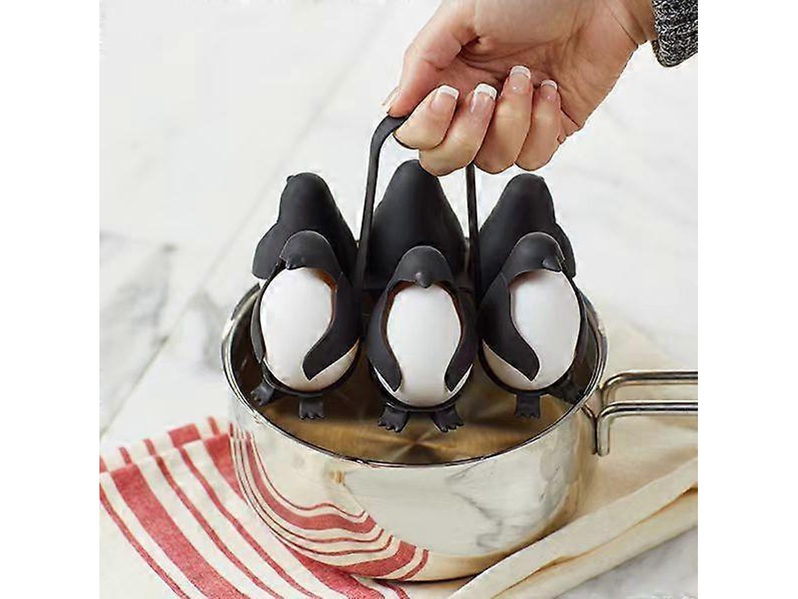 Porta, Ovos 3 Em 1 Para Cozinhar, Armazenar E Servir, Formato De Pinguim B