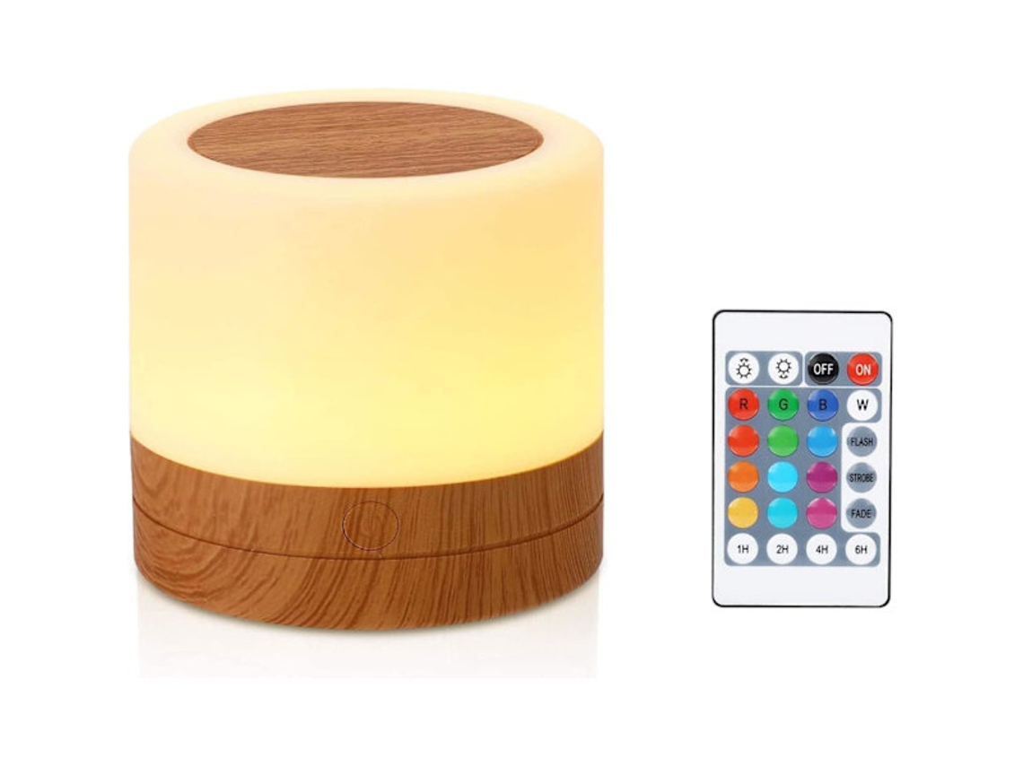 Luz Noturna, Mini Luminária de Cabeceira Multicolorida 360° Recarregável BRILVIBERA