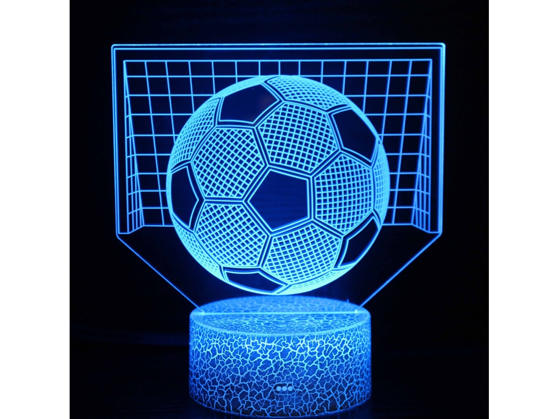 Luz Da Noite De Futebol, 16 Cores Que Mudam Com Controle Remoto 3d Noturna Visual Estéreo Henten Home