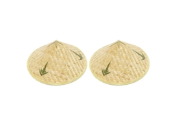 2Un Chapéus de Palha Tecidos de Bambu ALLINLESS