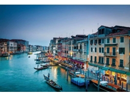 Romântico 1000 Peças Veneza Europeia Grande Canal Itália Canal Veneziano Crepúsculo Paisagem Família (azul)