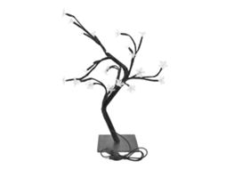 Luminária de Natal em PVC com formato de bonsai de cerejeira, modelo 2026, com 24 LEDs, para decoração de casa, conexão USB.