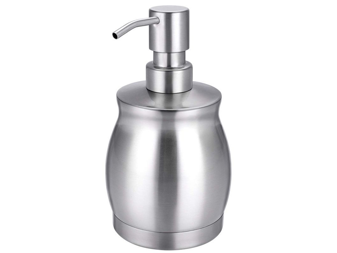 Dispenser de sabonete em aço inox 390ml LINJOU para cozinha e banheiro