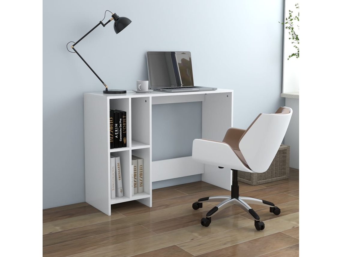 Vidaxl Secretária 102,5x35x75 Cm Derivados De Madeira Branco