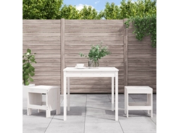 Vidaxl 3 Pcs Conj. Bistrô Para Jardim Madeira De Pinho Maciça Branco