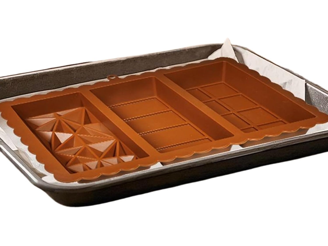 Formas De Silicone Chocolate, Grossas E Retangulares.