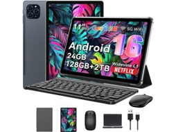 Tablet Zenva T90 11'' 24 GB 128 GB/SD 2 TB, Android 16, 8000 Mah, Gemini Al, Com Teclado, Capa, Stcylet, Rato