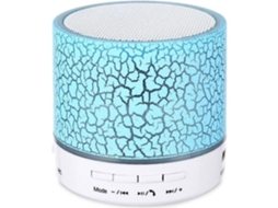 Lamchin Mini alto-falante Bluetooth, lindo alto-falante portátil sem fio LED branco com chamadas viva-voz, cartão TF, USB azul S/MARCA