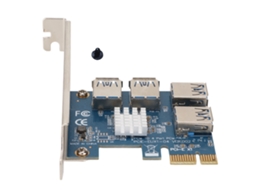 Placa Riser Pcie 1 Para 4 Com 4 Portas Usb 3.0 Adaptador De Interface Gráfica X4 X8 X16