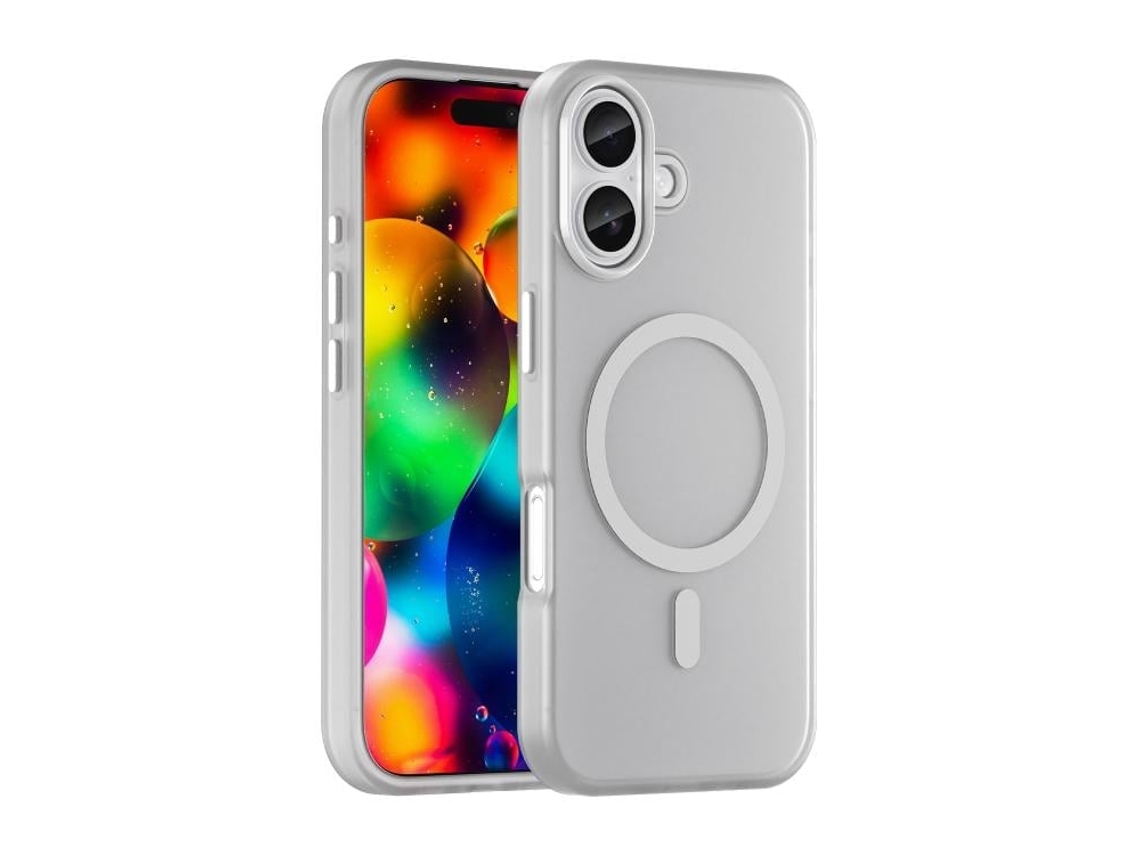 Capa Híbrida Translúcida Para Iphone 17 - Tpu E Pc Com Magsafe | Fosca - Branca