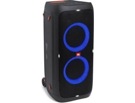 Coluna JBL Partybox 310 (240W - Bluetooth) — A sua compania de festa agora ainda mais portátil! Controle para Karaoke, Entrada de microfone e guitarra e troley para facilitar o transporte
