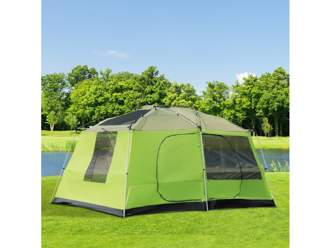 Tenda Cúpula Família 4-8 Pessoas, 2 Quartos, 405x305x225cm, Espaçosa, Ideal Para Aventuras E Camping Em Grupo.