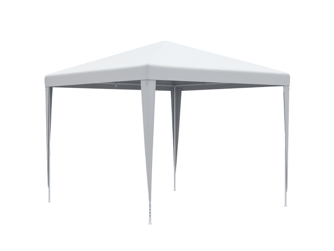 Gazebo de Jardim com Estrutura de Aço 2,7x2,7m, Branco CHEZMOI