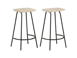 Vidaxl Bancos De Bar 2 Pcs Madeira De Mangueira Maciça